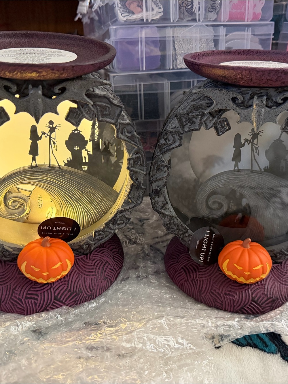 Bath & Body Works Purple & Orange Halloween Pumpkin Wax Warmers